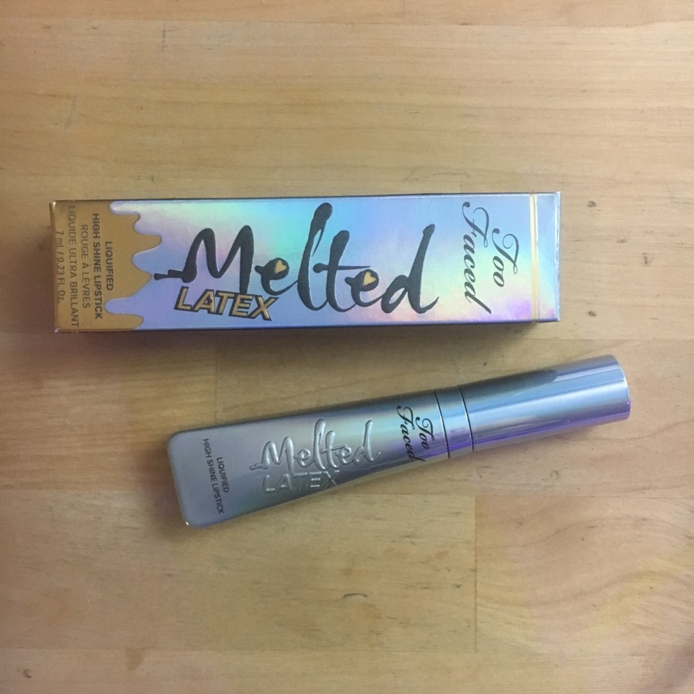 Too Faced melted latex lip gloss in Unicorn Tears